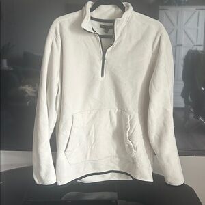 Banana Republic Cream Quarter-Zip Fleece
